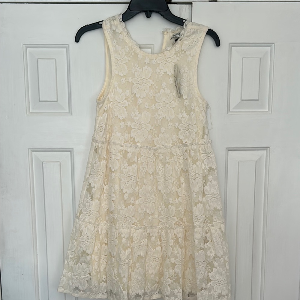 Elegant Cream Floral Dress
